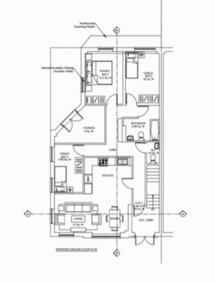 Softened 43 Friends Road floor plan used as a coordination visual